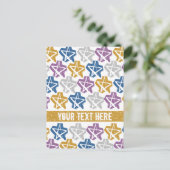 Grunge Stars-Postkarte Postkarte (Stehend Vorderseite)