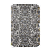 grunge steampunk art Deko schwarz silber bohemian Badematte (Vorderseite Vertikal)