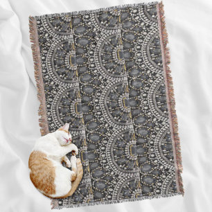 grunge steampunk art Deko schwarz silber bohemian Decke