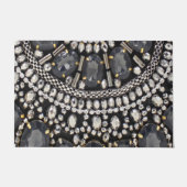 grunge steampunk art Deko schwarz silber bohemian Fußmatte (Vorderseite)