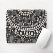 grunge steampunk art Deko schwarz silber bohemian Mousepad (Mit Mouse)