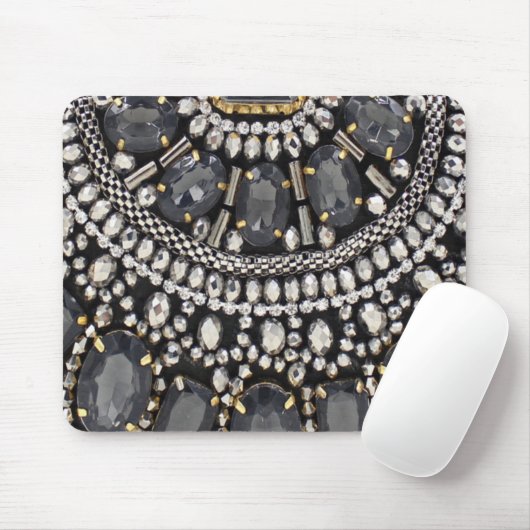 grunge steampunk art Deko schwarz silber bohemian Mousepad (Mit Mouse)