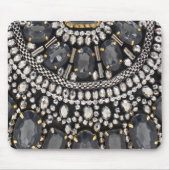 grunge steampunk art Deko schwarz silber bohemian Mousepad (Vorne)