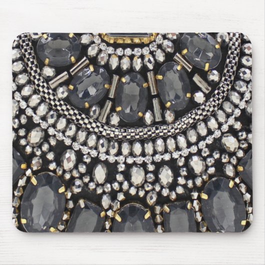 grunge steampunk art Deko schwarz silber bohemian Mousepad (Vorne)