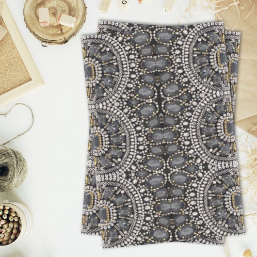 grunge steampunk art Deko schwarz silber bohemian Seidenpapier