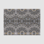 grunge steampunk art Deko schwarz silber bohemian Seidenpapier (Vorderseite)