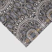 grunge steampunk art Deko schwarz silber bohemian Seidenpapier (Ausschnitt)