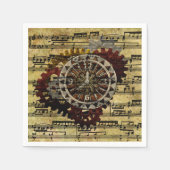 Grunge Steampunk Uhren und Gears Serviette (Vorderseite)
