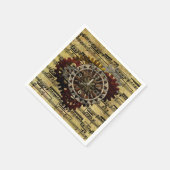 Grunge Steampunk Uhren und Gears Serviette (Ecke)