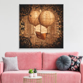 Grunge Steampunk Viktorianisch Airship Leinwanddruck (Insitu (Wohnzimmer))