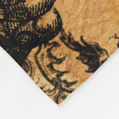 Grunge Steampunk viktorianischer Schmetterling Fleecedecke (Ecke)