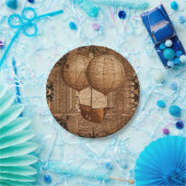 Grunge Steampunk viktorianisches Luftschiff Pappteller (Party)