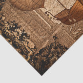 Grunge Steampunk viktorianisches Luftschiff Seidenpapier (Ausschnitt)