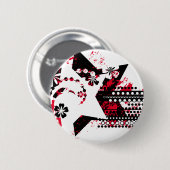 Grunge Sterne Button (Vorne & Hinten)