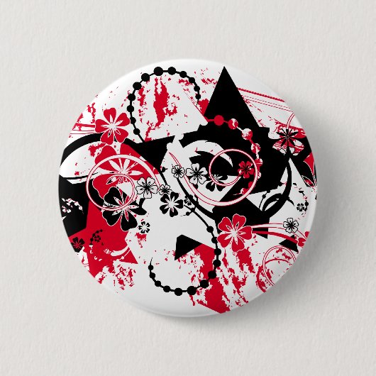 Grunge Sterne Button (Vorderseite)