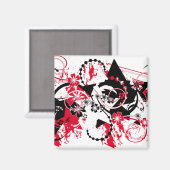 Grunge Sterne Magnet (Vorderseite/Rückseite)