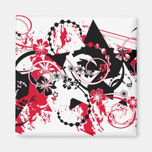 Grunge Sterne Magnet (Vorne)