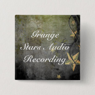Grunge-Sterne Vintage-Design Button