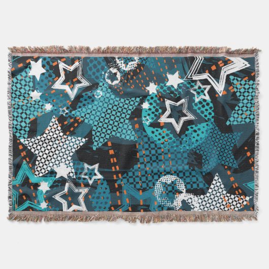 Grunge Sternmuster, spielerisches Kinderdesign. Decke (Vorderseite)