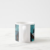 Grunge Sternmuster, spielerisches Kinderdesign. Espressotasse (Rückseite)