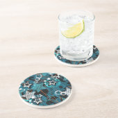 Grunge Sternmuster, spielerisches Kinderdesign. Getränkeuntersetzer (Seite)