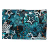 Grunge Sternmuster, spielerisches Kinderdesign. Kissenbezug (Rückseite)