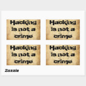 Grunge Sticker "Hacking ist kein Verbrechen" (Blatt)