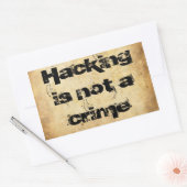 Grunge Sticker "Hacking ist kein Verbrechen" (Umschlag)