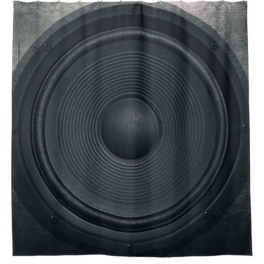 Grunge-Stil, Audio-Lautsprecher-Hintergrund Duschvorhang (Vorderseite)