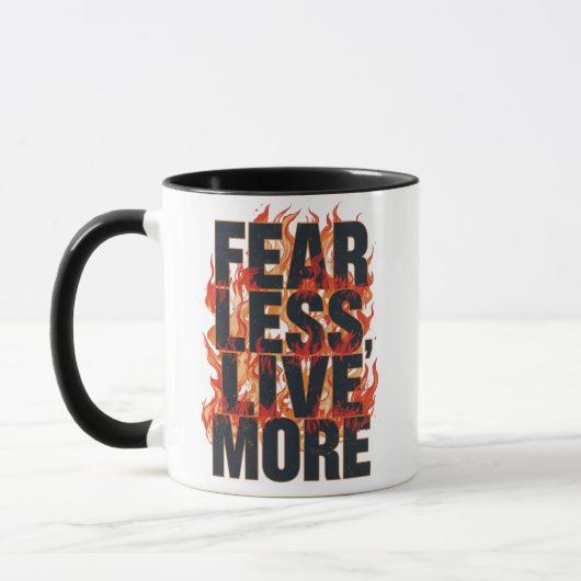 Grunge-Stil Mut und Lebenszitat Tasse (Links)