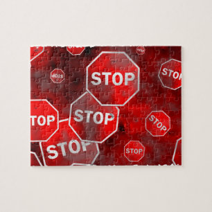 Grunge Stopp-Schild Puzzle