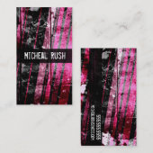 Grunge Streak - Rosa Visitenkarte (Vorne/Hinten)