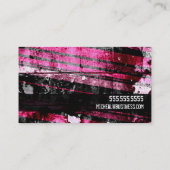 Grunge Streak - Rosa Visitenkarte (Rückseite)