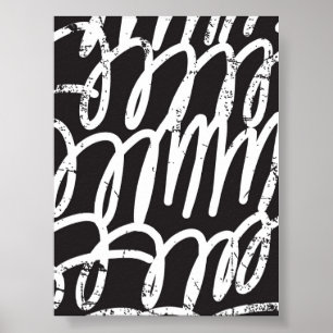 Grunge Street Graffiti Scribble - Urban Abstrakt W Poster