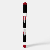 Grunge Streifen und Name - schwarz, weiß Case-Mate iPhone Hülle (Rückseite / Rechts)