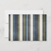 Grunge Stripes Bar Mitzvah Response Card RSVP Karte (Rückseite)