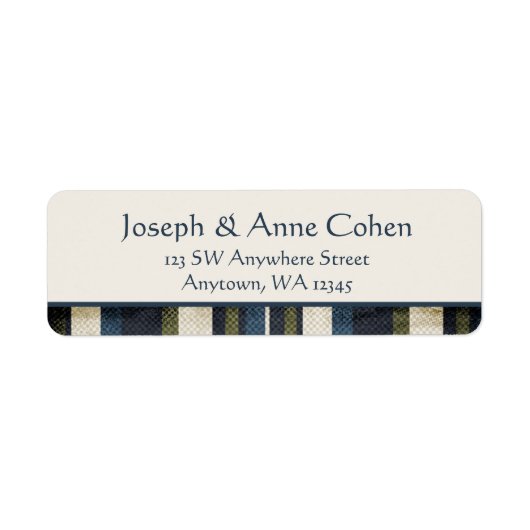 Grunge Stripes Rücksendeadresse (Vorne)