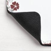 Grunge-Strudel-Blumen Mousepad Rot (Ecke)
