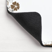 Grunge-Strudel-Blumen Mousepad Sepia (Ecke)