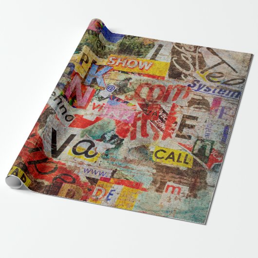 Grunge-strukturierte Hintergrundgestaltung mit alt Geschenkpapier (Ungerollt)