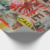 Grunge-strukturierte Hintergrundgestaltung mit alt Geschenkpapier (Ecke)