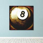 Grunge Style 8 Ball Leinwanddruck (Insitu (Holzboden))