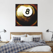 Grunge Style 8 Ball Leinwanddruck (Insitu (Schlafzimmer))