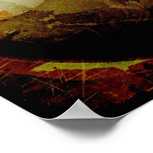 Grunge Style 8 Ball Poster (Ecke)