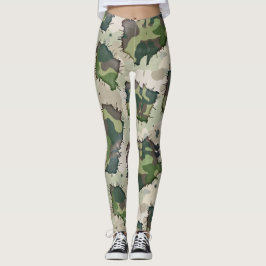 Grunge Style Camouflage Nahtloses Muster Leggings