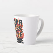 Grunge Style Courage and Life Quote Milchtasse (Rechte Ecke)