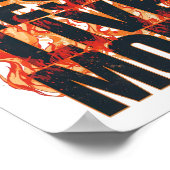 Grunge Style Courage and Life Quote Poster (Ecke)