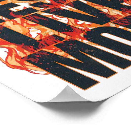 Grunge Style Courage and Life Quote Poster (Ecke)