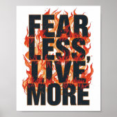 Grunge Style Courage and Life Quote Poster (Vorne)