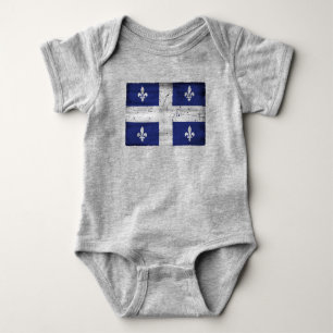 Grunge-Style-Fahne von Québec erodiert Baby Strampler